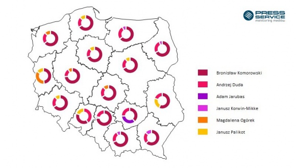 O Komorowskim najczęściej, o Dudzie najprzychylniej BIZNES, Polityka - raport "Wybory prezydenckie 2015"