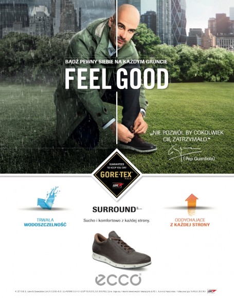 PEP GUARDIOLA ZAKLINA DESZCZ TECHNOLOGIĄ GORE-TEX® SURROUND™ W BUTACH ECCO COOL Sport, BIZNES - Koncern W. L. Gore & Associates (Gore) i Pep Guardiola ogłosili podpisanie czteroletniego kontraktu partnerskiego, w ramach którego Guardiola będzie reprezentował markę GORE-TEX® oraz ubrania i obuwie Gore.