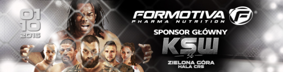 Formotiva sponsorem głównym gali KSW Sport, BIZNES - Formotiva Pharma Nutrition, czyli linia profesjonalnych produktów dla sportowców stworzona przez firmę farmaceutyczną Aflofarm Farmacja Polska została oficjalnym sponsorem 36 gali KSW. To już druga impreza z rzędu sygnowana przez markę odżywek i suplementów.