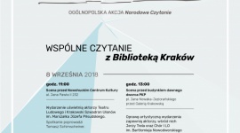 Wspólne czytanie z Biblioteką Kraków przed Galerią Krakowską