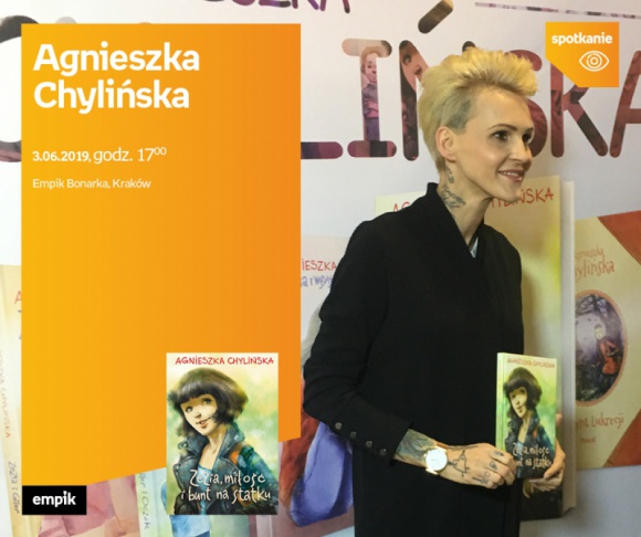 Agnieszka Chylińska w krakowskim Empiku Książka, LIFESTYLE - Spotkanie z Agnieszką Chylińską promujące jej nową książkę.