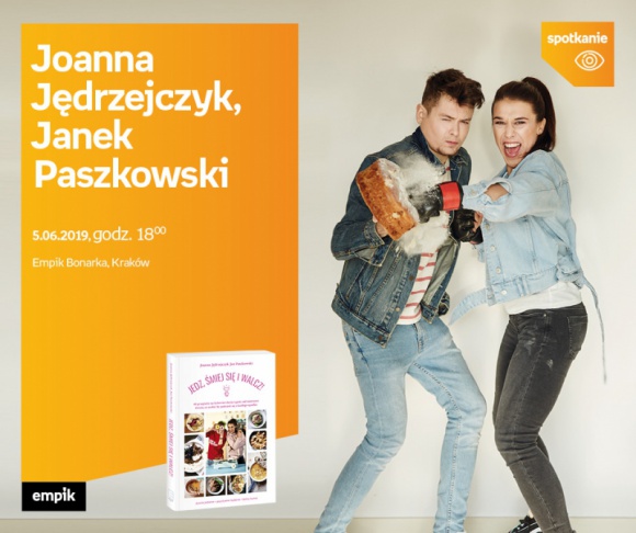 Joanna Jędrzejczyk, Janek Paszkowski - spotkanie autorskie Książka, LIFESTYLE - Joanna Jędrzejczyk i Jan Paszkowski promują swoją książkę „Jedz, śmiej się i walcz” .