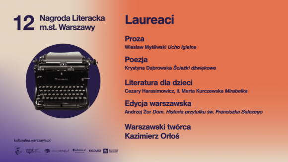 Wieczór z laureatami 12. edycji Nagrody Literackiej m.st. Warszawy Książka, LIFESTYLE - Spotkania autorskie z dwoma laureatami Nagrody Literackiej m.st. Warszawy.