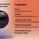Wieczór z laureatami 12. edycji Nagrody Literackiej m.st. Warszawy