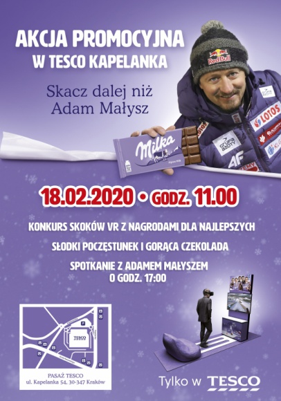 Adam Małysz na wydarzeniu w Tesco w ramach kampanii „Milka. Sercem z Naszymi"!