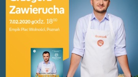 Grzegorz Zawierucha (MasterChef) w Poznaniu. Książka, LIFESTYLE - Grzegorz Zawierucha został laureatem ósmej edycji programu „MasterChef”. To on zawładnął podniebieniami wymagających jurorów jednego z najpopularniejszych programów kulinarnych.