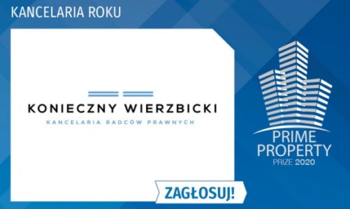 Kancelaria Konieczny Wierzbicki wśród TOP5 nominowanych Prime Property Prize